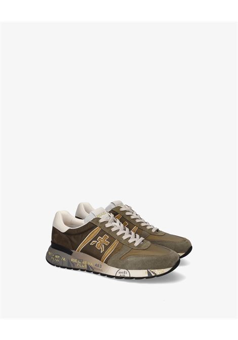 Premiata Lander 8009 mens sneakers in suede and nylon military green PREMIATA |  | LANDER VAR8009